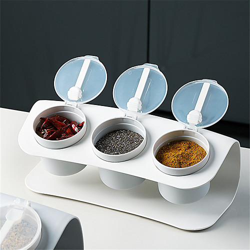 Seasoning Box Three-compartment Set Kitchen Combination Plastic Salt Shaker Seasoning Storage Box Moisture-proof
Seasoning Box Three-compartment Set Kitchen Combination Plastic Salt Shaker Seasoning Storage Box Moisture-proof