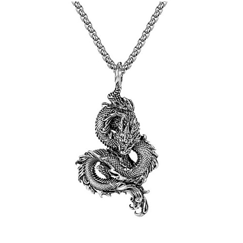 Men's Pendant Necklace Classic Dragon Asian Stainless Steel Silver Gold 55 cm Necklace Jewelry 1pc For Anniversary Street Prom Birthday Party
Men's Pendant Necklace Classic Dragon Asian Stainless Steel Silver Gold 55 cm Necklace Jewelry 1pc For Anniversary Street Prom Birthday Party