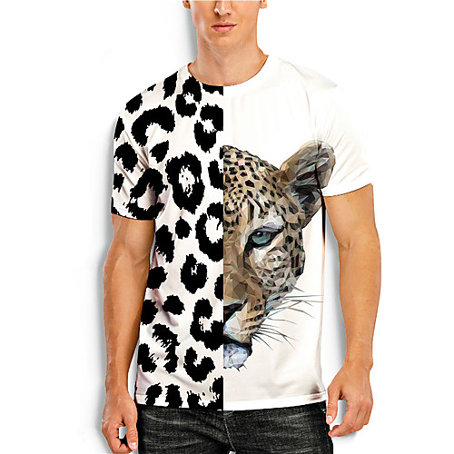Men's T shirt 3D Print Graphic Prints Cheetah Print Print Short Sleeve Daily Tops Casual Designer Big and Tall White
Men's T shirt 3D Print Graphic Prints Cheetah Print Print Short Sleeve Daily Tops Casual Designer Big and Tall White