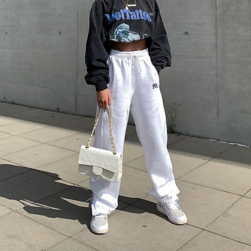 Women's Casual / Sporty Hip-Hop Comfort Casual Going out Jogger Pants Plain Full Length Drawstring Pocket White
Women's Casual / Sporty Hip-Hop Comfort Casual Going out Jogger Pants Plain Full Length Drawstring Pocket White