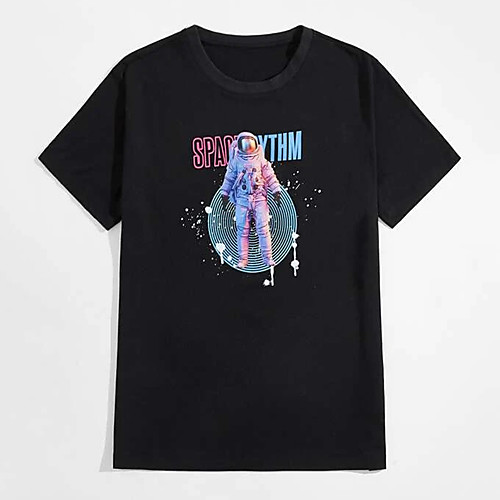 Men's Unisex Tees T shirt Hot Stamping Graphic Prints Astronaut Plus Size Print Short Sleeve Casual Tops 100% Cotton Basic Designer Big and Tall Black
Men's Unisex Tees T shirt Hot Stamping Graphic Prints Astronaut Plus Size Print Short Sleeve Casual Tops 100% Cotton Basic Designer Big and Tall Black