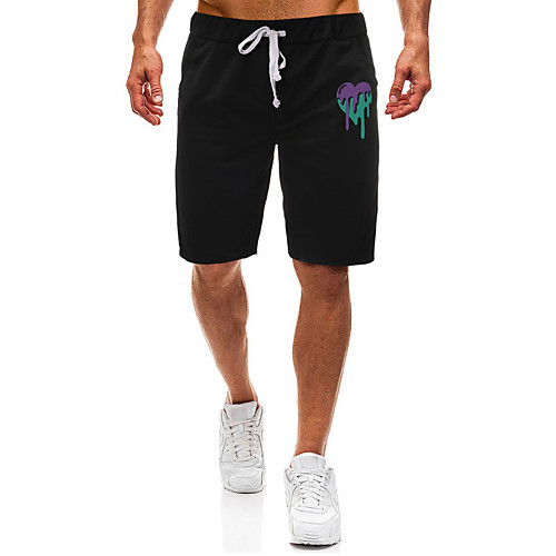 Men's Casual / Sporty Athleisure Daily Gym Shorts Pants Graphic Heart Short Pocket Elastic Drawstring Design Print Black Light Grey
Men's Casual / Sporty Athleisure Daily Gym Shorts Pants Graphic Heart Short Pocket Elastic Drawstring Design Print Black Light Grey