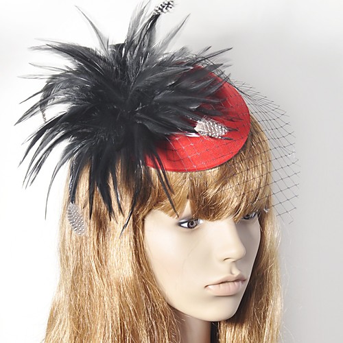 Elegant Retro Tulle / Feather Fascinators with Feather 1 Piece Special Occasion / Party / Evening Headpiece
Elegant Retro Tulle / Feather Fascinators with Feather 1 Piece Special Occasion / Party / Evening Headpiece