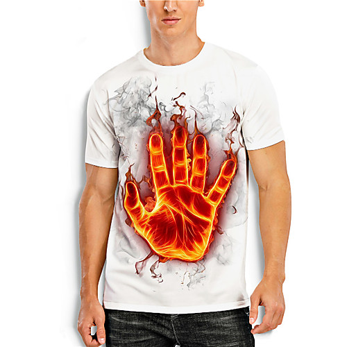 Men's T shirt 3D Print Graphic Prints Hand Print Short Sleeve Daily Tops Casual Designer Big and Tall White
Men's T shirt 3D Print Graphic Prints Hand Print Short Sleeve Daily Tops Casual Designer Big and Tall White