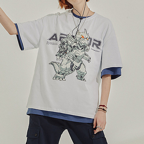 Men's Unisex T shirt Hot Stamping Cartoon Graphic Prints Plus Size Print Short Sleeve Casual Tops 100% Cotton Basic Casual Fashion White Black
Men's Unisex T shirt Hot Stamping Cartoon Graphic Prints Plus Size Print Short Sleeve Casual Tops 100% Cotton Basic Casual Fashion White Black
