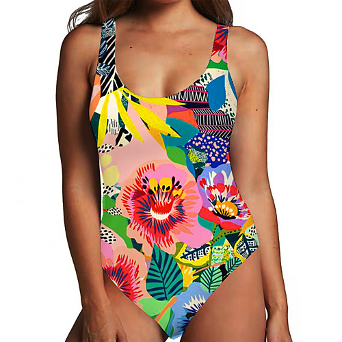 Women's One Piece Monokini Swimsuit Tummy Control Print Floral Color Block Yellow Swimwear Bodysuit Strap Bathing Suits New Fashion Sexy / Tropical / Padless
Women's One Piece Monokini Swimsuit Tummy Control Print Floral Color Block Yellow Swimwear Bodysuit Strap Bathing Suits New Fashion Sexy / Tropical / Padless