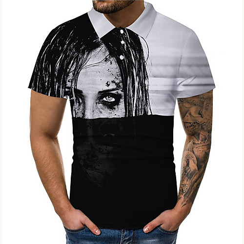Men's Golf Shirt Tennis Shirt 3D Print Graphic Prints Portrait Button-Down Print Short Sleeve Casual Tops Casual Designer Big and Tall Black / White / Summer
Men's Golf Shirt Tennis Shirt 3D Print Graphic Prints Portrait Button-Down Print Short Sleeve Casual Tops Casual Designer Big and Tall Black / White / Summer