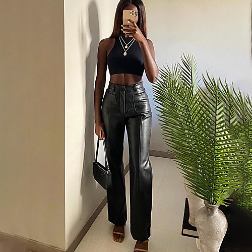 Women's Stylish Streetwear Comfort Casual Weekend Pants Pants Plain Ankle-Length Black Brown
Women's Stylish Streetwear Comfort Casual Weekend Pants Pants Plain Ankle-Length Black Brown