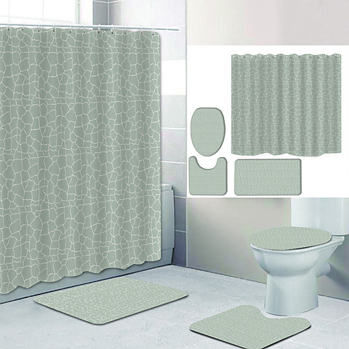 Simple Series 3D Digital Printing Four-piece Set Shower Curtains and Hooks Modern Polyester Machine Made Waterproof Bathroom
Simple Series 3D Digital Printing Four-piece Set Shower Curtains and Hooks Modern Polyester Machine Made Waterproof Bathroom