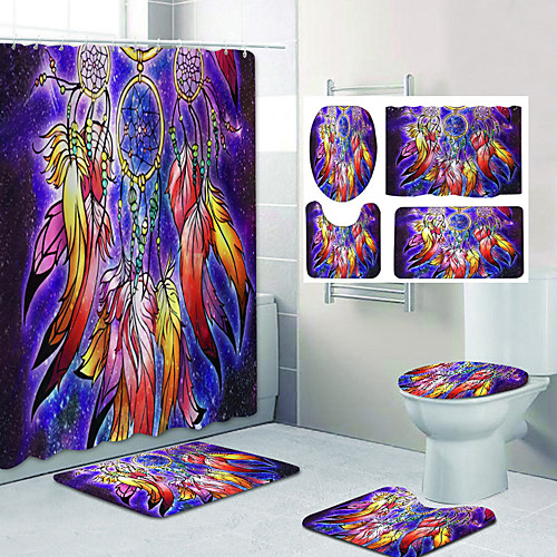 Dream Catcher Pattern Printing Bathroom Shower Curtain Leisure Toilet Four-Piece Design
Dream Catcher Pattern Printing Bathroom Shower Curtain Leisure Toilet Four-Piece Design