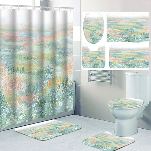 Four-piece Design of Grassland Wildflower Pattern Printing Bathroom Shower Curtain Leisure Toilet
Four-piece Design of Grassland Wildflower Pattern Printing Bathroom Shower Curtain Leisure Toilet
