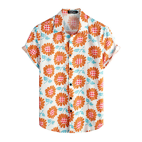 Men's Shirt Floral Short Sleeve Daily Tops 100% Cotton Basic Boho Classic Collar White / Beach
Men's Shirt Floral Short Sleeve Daily Tops 100% Cotton Basic Boho Classic Collar White / Beach