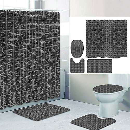 Simple Series 19 Digital Printing Four-piece Set Shower Curtains and Hooks Modern Polyester Machine Made Waterproof Bathroom
Simple Series 19 Digital Printing Four-piece Set Shower Curtains and Hooks Modern Polyester Machine Made Waterproof Bathroom