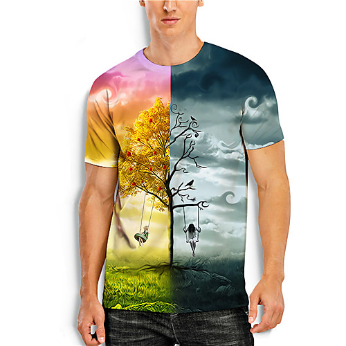 Men's T shirt Shirt 3D Print Graphic Prints Tree Print Short Sleeve Daily Tops Casual Designer Big and Tall Round Neck Green / Summer
Men's T shirt Shirt 3D Print Graphic Prints Tree Print Short Sleeve Daily Tops Casual Designer Big and Tall Round Neck Green / Summer
