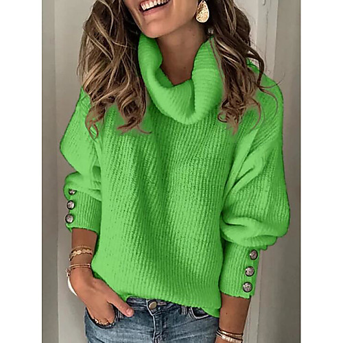Women's Stylish Knitted Solid Color Pullover Long Sleeve Sweater Cardigans Turtleneck Fall White Blue Green
Women's Stylish Knitted Solid Color Pullover Long Sleeve Sweater Cardigans Turtleneck Fall White Blue Green