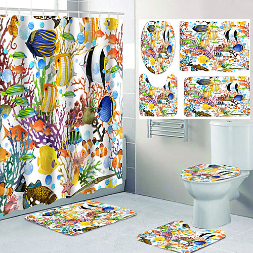 Four-piece Design of Bathroom Waterproof Shower Curtain and Leisure Toilet Floor Mat
Four-piece Design of Bathroom Waterproof Shower Curtain and Leisure Toilet Floor Mat