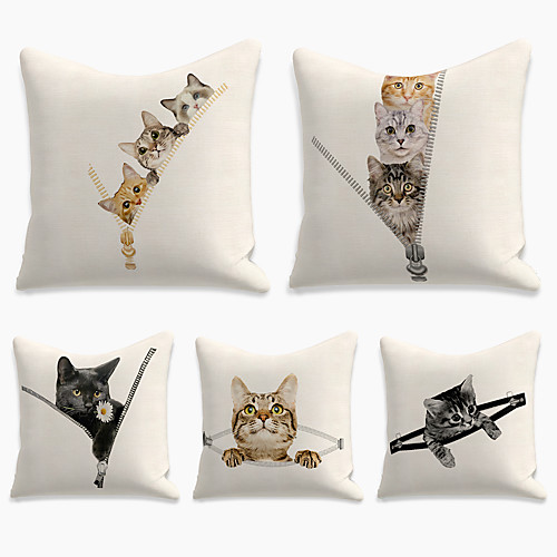 Cushion Cover 5PCS Faux Linen Soft Print Square Throw Pillow Cover Cushion Case Pillowcase for Sofa Bedroom 45 x 45 cm (18 x 18 Inch) Superior Quality Mashine Washable
Cushion Cover 5PCS Faux Linen Soft Print Square Throw Pillow Cover Cushion Case Pillowcase for Sofa Bedroom 45 x 45 cm (18 x 18 Inch) Superior Quality Mashine Washable