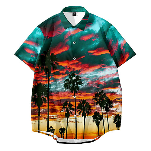 Shirt Men's Scenery Coconut Tree 3D Print Button-Down 3D Print Casual Short Sleeve Tops Casual Fashion Breathable Comfortable Rainbow
Shirt Men's Scenery Coconut Tree 3D Print Button-Down 3D Print Casual Short Sleeve Tops Casual Fashion Breathable Comfortable Rainbow