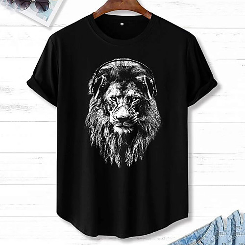 Men's Unisex Tee T shirt Shirt Hot Stamping Lion Letter Animal Plus Size Print Short Sleeve Casual Tops 100% Cotton Basic Designer Big and Tall Round Neck Black / Summer
Men's Unisex Tee T shirt Shirt Hot Stamping Lion Letter Animal Plus Size Print Short Sleeve Casual Tops 100% Cotton Basic Designer Big and Tall Round Neck Black / Summer