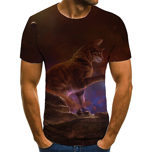 Men's T shirt 3D Print Animal 3D Print Print Short Sleeve Casual Tops Casual Fashion Black
Men's T shirt 3D Print Animal 3D Print Print Short Sleeve Casual Tops Casual Fashion Black