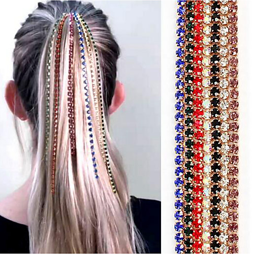 Women's Girls' Hair Jewelry For Birthday Party Festival Tassel Imitation Diamond Alloy Blue Purple Green 1pc
Women's Girls' Hair Jewelry For Birthday Party Festival Tassel Imitation Diamond Alloy Blue Purple Green 1pc