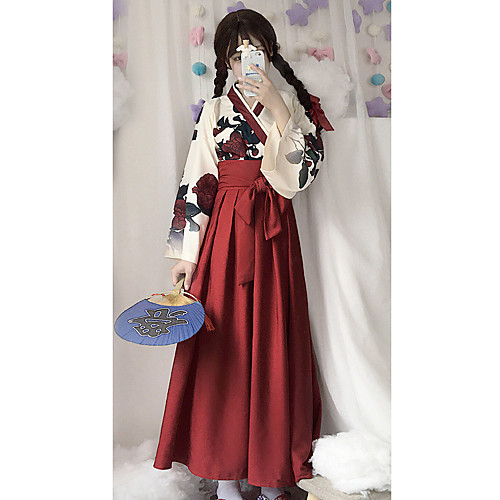 Adults' Highschool Women's Female Vintage Outfits For School Daily Wear Linen / Cotton Blend Floral Print Masquerade Top Skirt
Adults' Highschool Women's Female Vintage Outfits For School Daily Wear Linen / Cotton Blend Floral Print Masquerade Top Skirt
