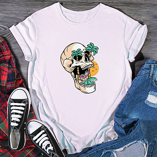 Women's T shirt Graphic Print Round Neck Tops 100% Cotton Basic Basic Top White Black Purple
Women's T shirt Graphic Print Round Neck Tops 100% Cotton Basic Basic Top White Black Purple