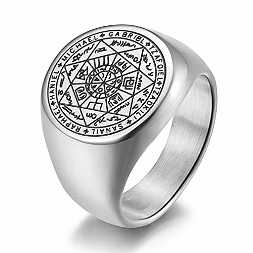 inreng men's women's stainless steel the seals of the seven archangels ring protection amulet jewelry silver size 7
inreng men's women's stainless steel the seals of the seven archangels ring protection amulet jewelry silver size 7