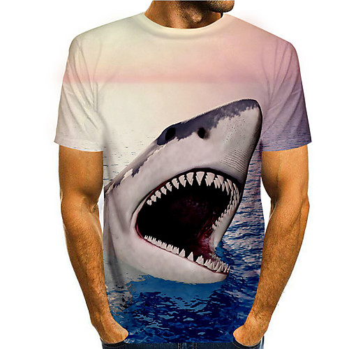 Men's Tee T shirt Shirt 3D Print Graphic Prints Shark Animal Print Short Sleeve Daily Tops Casual Designer Big and Tall Round Neck White / Summer
Men's Tee T shirt Shirt 3D Print Graphic Prints Shark Animal Print Short Sleeve Daily Tops Casual Designer Big and Tall Round Neck White / Summer