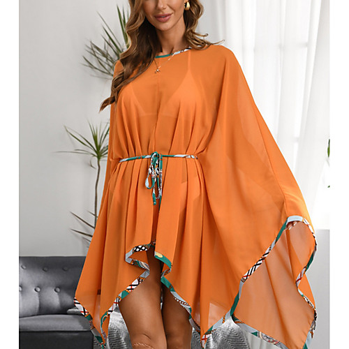 Women's Tankini Swimsuit Cover Up Swimsuit Cut Out Mesh Solid Color Color Block Orange Swimwear Tunic T shirt High Neck Bathing Suits New Sexy / Rash Guard / Padless / Slim
Women's Tankini Swimsuit Cover Up Swimsuit Cut Out Mesh Solid Color Color Block Orange Swimwear Tunic T shirt High Neck Bathing Suits New Sexy / Rash Guard / Padless / Slim