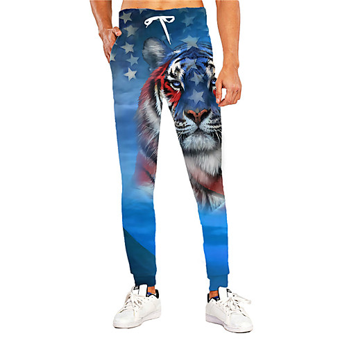 Men's Casual Athleisure Outdoor Sports Daily Sports Pants Sweatpants Trousers Pants Graphic Prints Tiger Flag Full Length Print Blue
Men's Casual Athleisure Outdoor Sports Daily Sports Pants Sweatpants Trousers Pants Graphic Prints Tiger Flag Full Length Print Blue