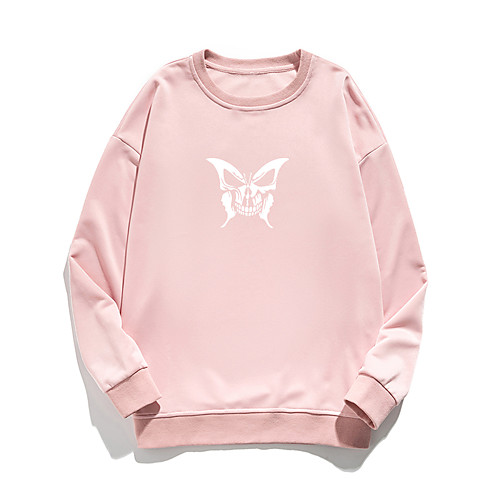 Women's Hoodie Sweatshirt Butterfly Print Daily Other Prints Basic Hoodies Sweatshirts Loose Blue Blushing Pink White
Women's Hoodie Sweatshirt Butterfly Print Daily Other Prints Basic Hoodies Sweatshirts Loose Blue Blushing Pink White