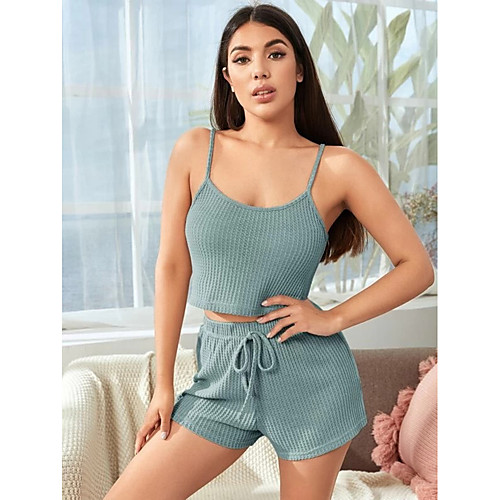 Women's Basic Streetwear Solid Color Daily Two Piece Set Tank Top Shirred Cami Top Loungewear Shorts Drawstring Tops
Women's Basic Streetwear Solid Color Daily Two Piece Set Tank Top Shirred Cami Top Loungewear Shorts Drawstring Tops