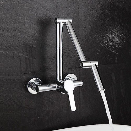 Kitchen faucet - Single Handle Two Holes Electroplated / Painted Finishes Pull-out / Pull-down / Pot Filler Wall Mounted Contemporary Kitchen Taps
Kitchen faucet - Single Handle Two Holes Electroplated / Painted Finishes Pull-out / Pull-down / Pot Filler Wall Mounted Contemporary Kitchen Taps
