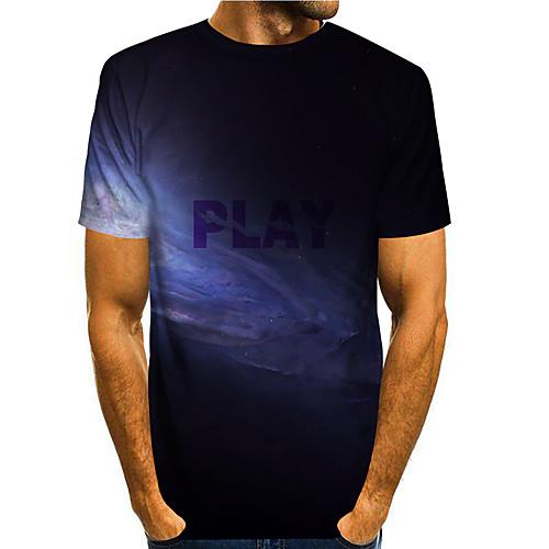 Men's T shirt Other Prints Galaxy 3D Print Short Sleeve Daily Tops Basic Casual Black
Men's T shirt Other Prints Galaxy 3D Print Short Sleeve Daily Tops Basic Casual Black
