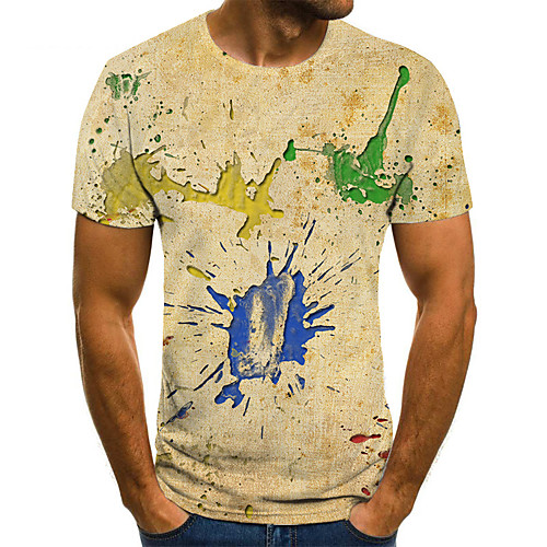 Men's T shirt Shirt 3D Print Animal 3D Print Print Short Sleeve Casual Tops Casual Fashion Round Neck Light Yellow
Men's T shirt Shirt 3D Print Animal 3D Print Print Short Sleeve Casual Tops Casual Fashion Round Neck Light Yellow