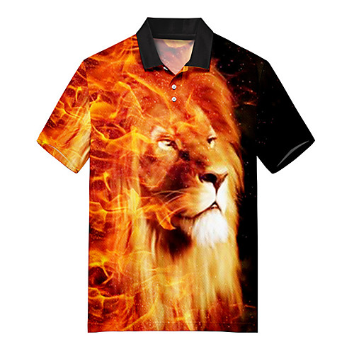 Men's Golf Shirt Tennis Shirt 3D Print Lion Animal Button-Down Print Short Sleeve Casual Tops Casual Fashion Soft Breathable Yellow / Sports
Men's Golf Shirt Tennis Shirt 3D Print Lion Animal Button-Down Print Short Sleeve Casual Tops Casual Fashion Soft Breathable Yellow / Sports