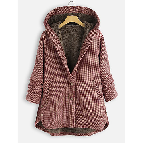 Women's Coat Daily Fall & Winter Regular Coat Hooded Loose Active Jacket Long Sleeve Plaid Blue Gray
Women's Coat Daily Fall & Winter Regular Coat Hooded Loose Active Jacket Long Sleeve Plaid Blue Gray