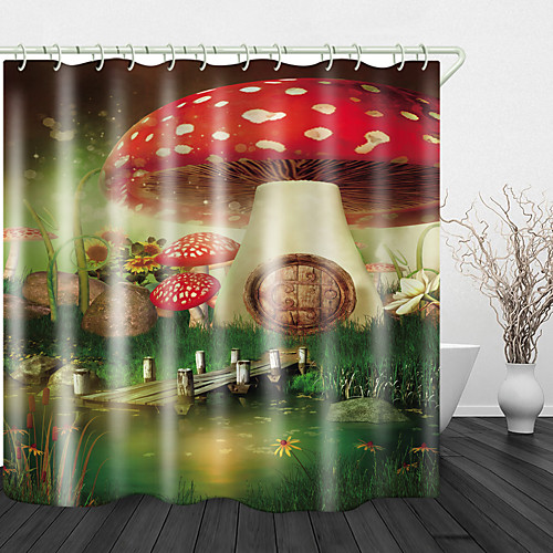 Beautiful Mushroom House Print Waterproof Fabric Shower Curtain for Bathroom Home Decor Covered Bathtub Curtains Liner Includes with Hooks 72 Inch
Beautiful Mushroom House Print Waterproof Fabric Shower Curtain for Bathroom Home Decor Covered Bathtub Curtains Liner Includes with Hooks 72 Inch