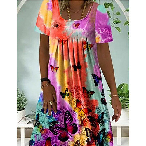 Women's A Line Dress Short Mini Dress Blue Purple Yellow Orange Short Sleeve Print Color Block Tie Dye Patchwork Print Summer Round Neck Casual 2021 S M L XL XXL 3XL 4XL 5XL
Women's A Line Dress Short Mini Dress Blue Purple Yellow Orange Short Sleeve Print Color Block Tie Dye Patchwork Print Summer Round Neck Casual 2021 S M L XL XXL 3XL 4XL 5XL