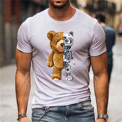 Men's Unisex T shirt Shirt Hot Stamping Graphic Prints Bear Animal Plus Size Print Short Sleeve Daily Tops 100% Cotton Fashion Vintage Classic Round Neck Sillver Gray Light Yellow Black / White
Men's Unisex T shirt Shirt Hot Stamping Graphic Prints Bear Animal Plus Size Print Short Sleeve Daily Tops 100% Cotton Fashion Vintage Classic Round Neck Sillver Gray Light Yellow Black / White