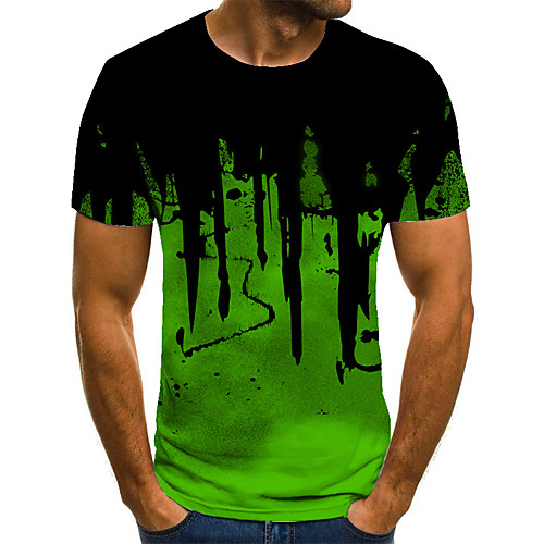 Men's T shirt Shirt 3D Print Geometric 3D Print Print Short Sleeve Casual Tops Casual Fashion Round Neck Green / Black
Men's T shirt Shirt 3D Print Geometric 3D Print Print Short Sleeve Casual Tops Casual Fashion Round Neck Green / Black