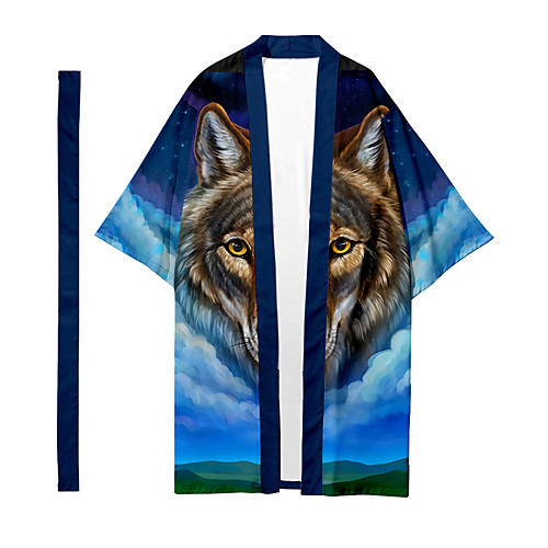Shirt Men's Wolf Animal 3D Print 3D Print Casual Long Sleeve Tops Casual Fashion Breathable Comfortable Blue
Shirt Men's Wolf Animal 3D Print 3D Print Casual Long Sleeve Tops Casual Fashion Breathable Comfortable Blue