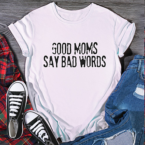 Women's T shirt Graphic Print Round Neck Tops 100% Cotton Basic Basic Top White Black Purple
Women's T shirt Graphic Print Round Neck Tops 100% Cotton Basic Basic Top White Black Purple
