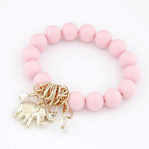 Women's Bead Bracelet Beads Elephant Sweet Resin Bracelet Jewelry Blue / Blushing Pink / White For Date Festival
Women's Bead Bracelet Beads Elephant Sweet Resin Bracelet Jewelry Blue / Blushing Pink / White For Date Festival