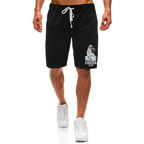 Men's Shorts Casual / Sporty Daily Sports Easter Sweatpants Shorts Pants Rabbit / Bunny Short Zipper Pocket Print Black Light Grey
Men's Shorts Casual / Sporty Daily Sports Easter Sweatpants Shorts Pants Rabbit / Bunny Short Zipper Pocket Print Black Light Grey