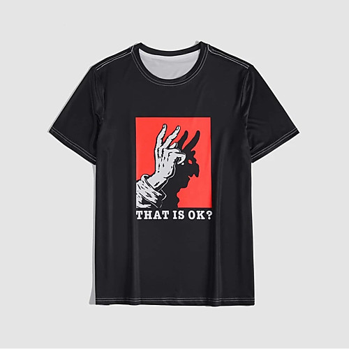Men's Unisex T shirt Hot Stamping Hand Plus Size Print Short Sleeve Casual Tops 100% Cotton Basic Casual Fashion Black
Men's Unisex T shirt Hot Stamping Hand Plus Size Print Short Sleeve Casual Tops 100% Cotton Basic Casual Fashion Black