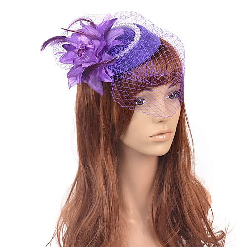 Vintage Style Pearl Tulle Fascinators with Feather / Floral / Pearls 1 Piece Special Occasion / Party / Evening Headpiece
Vintage Style Pearl Tulle Fascinators with Feather / Floral / Pearls 1 Piece Special Occasion / Party / Evening Headpiece