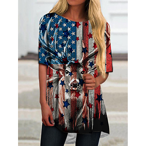 Women's T Shirt Dress Tee Dress Short Mini Dress Blue Half Sleeve Color Block Flag Animal Print Spring Summer Round Neck Casual Holiday 2021 S M L XL XXL 3XL
Women's T Shirt Dress Tee Dress Short Mini Dress Blue Half Sleeve Color Block Flag Animal Print Spring Summer Round Neck Casual Holiday 2021 S M L XL XXL 3XL