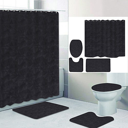 Plain Color Series 10 Digital Printing Four-piece Set Shower Curtains and Hooks Modern Polyester Machine Made Waterproof Bathroom
Plain Color Series 10 Digital Printing Four-piece Set Shower Curtains and Hooks Modern Polyester Machine Made Waterproof Bathroom